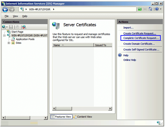 Instalar un SSL IIS7