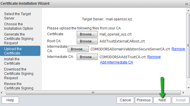 Instalar SSL en Zimbra