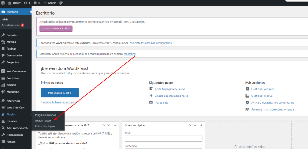 Instalar Litespeed cache desde WordPress