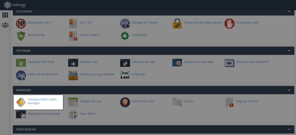 Instalar Litespeed desde cPanel
