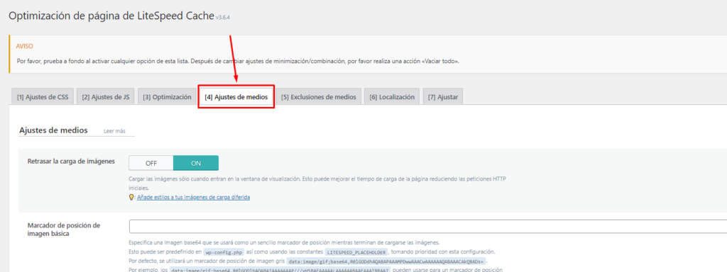 Optimización de Página de LiteSpeed