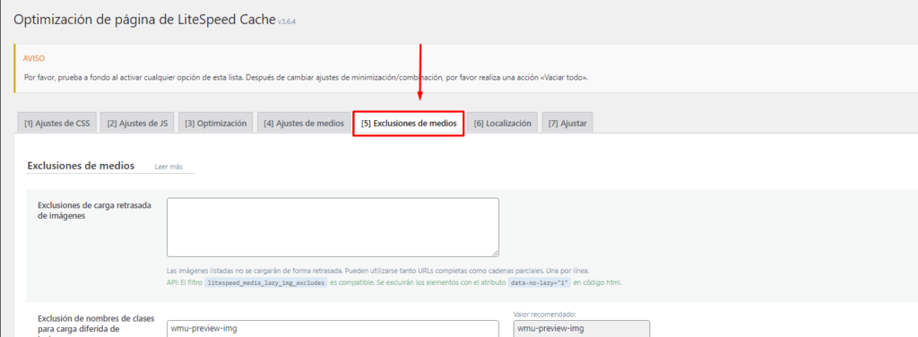 Optimización de Página de LiteSpeed