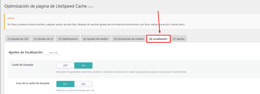 Optimización de Página de LiteSpeed