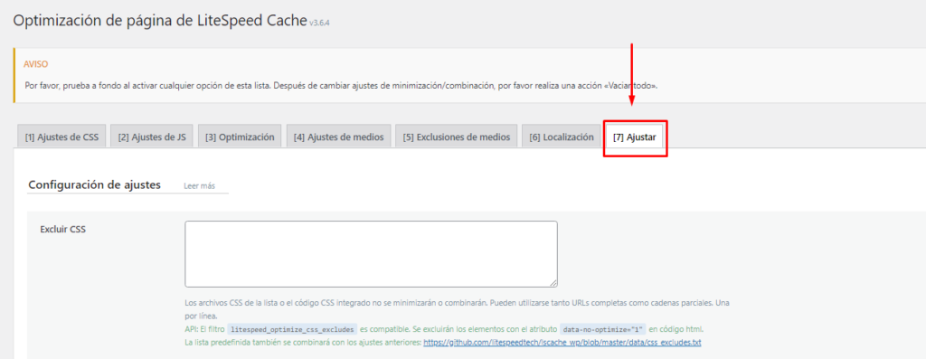 Optimización de Página de LiteSpeed