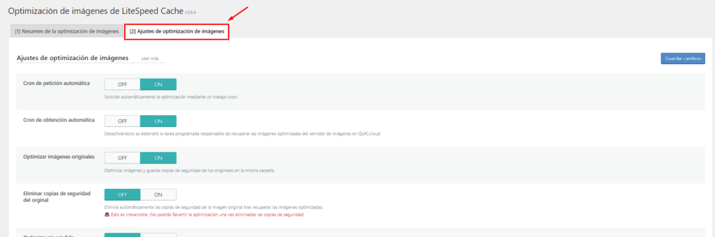 Optimización de imágenes con LiteSpeed