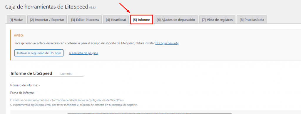 Herramientas de LiteSpeed Cache