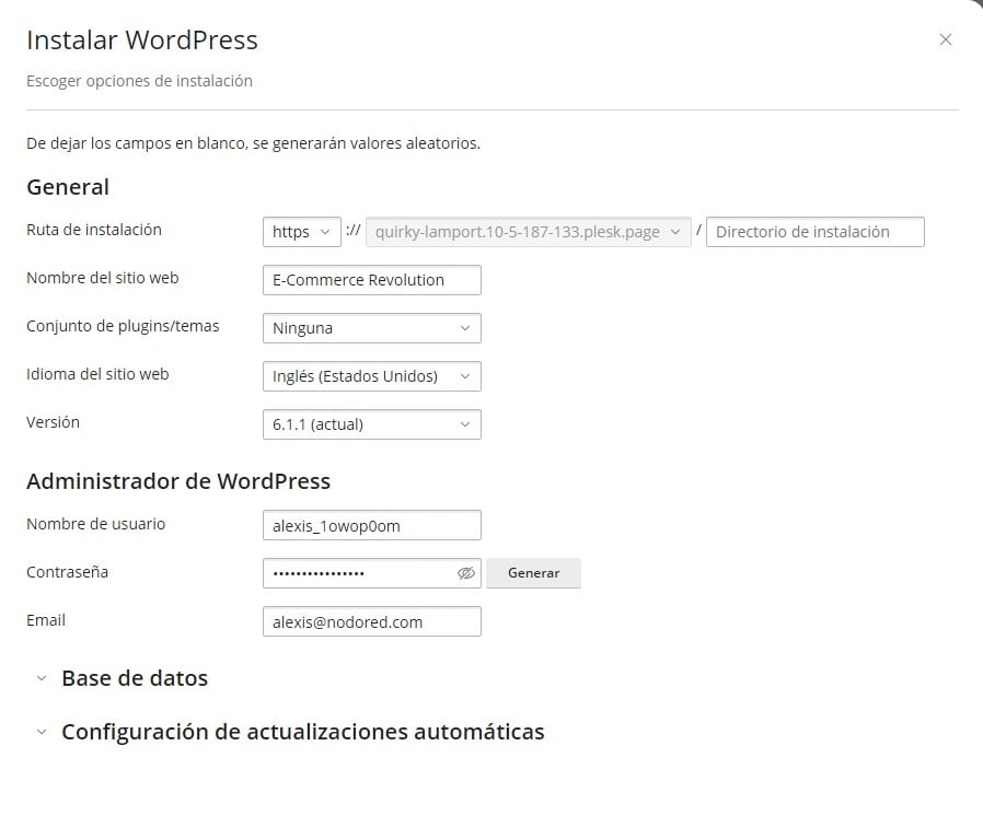 Instalar WordPress desde WordPress Toolkit