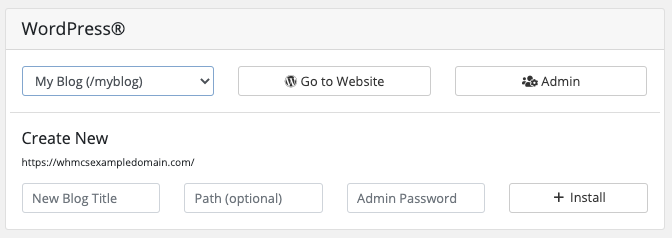 Pasos para configurar hosting con WordPress preinstalado con WHMCS