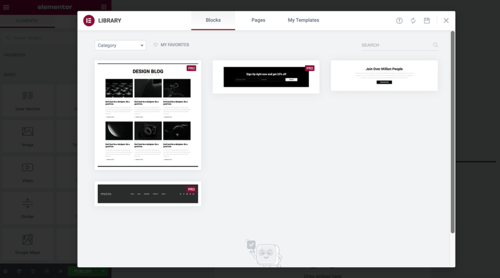 vista de productos personalizada con elementor pro