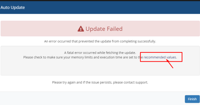 valores recomendados