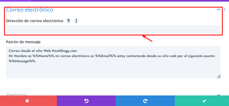 correo de formulario