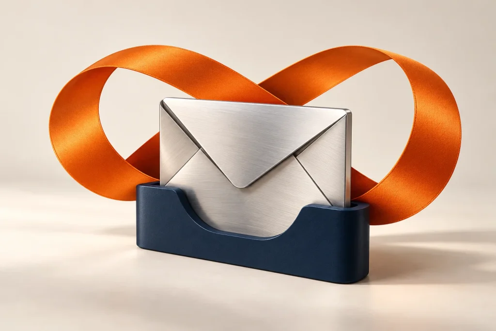 Ilustración editorial de Una vez. Sin mensualidades. MailPro Lifetime