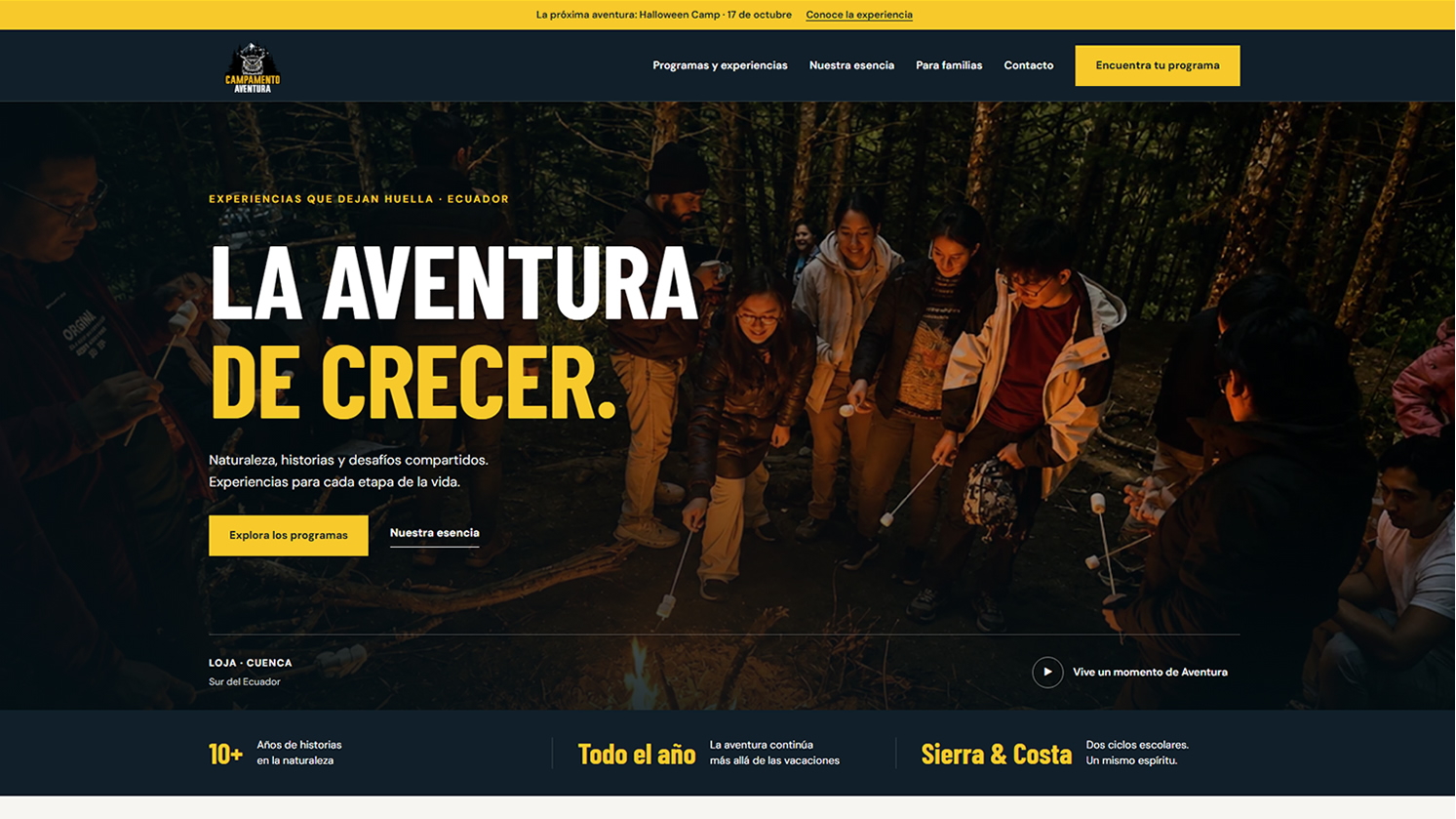 Captura del proyecto Vamos de Aventura en el portafolio de Gigacore