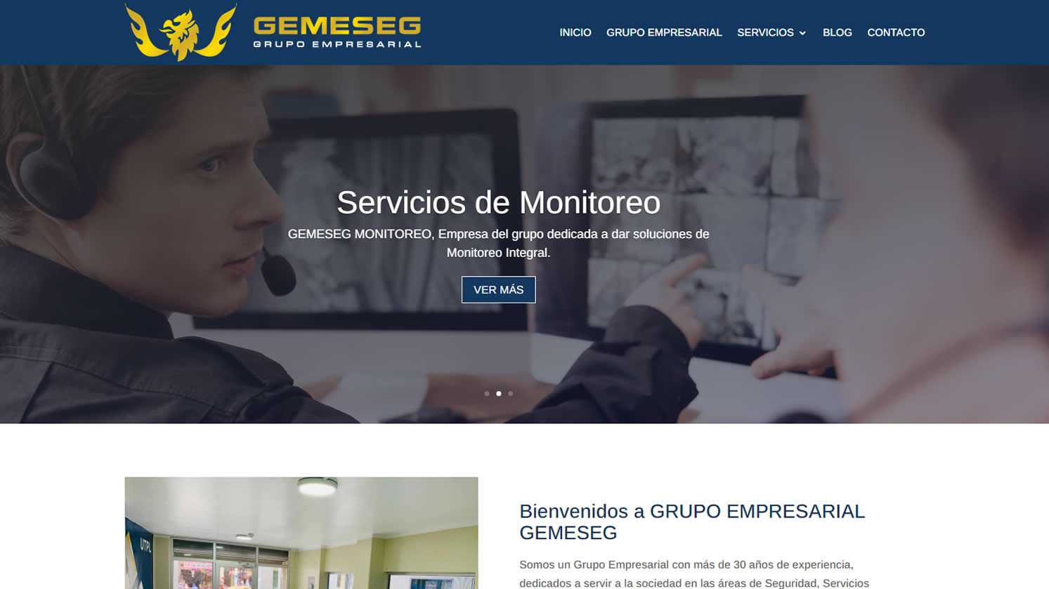 Captura del proyecto Gemeseg en el portafolio de Gigacore